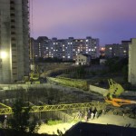 упал башенный кран