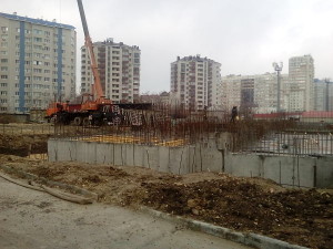 нулевой цикл на ЖК Владимирская 114, дата 14 января 2016 года