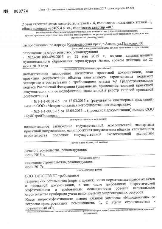 ЗОС на ЖК Молодежный, лист 2