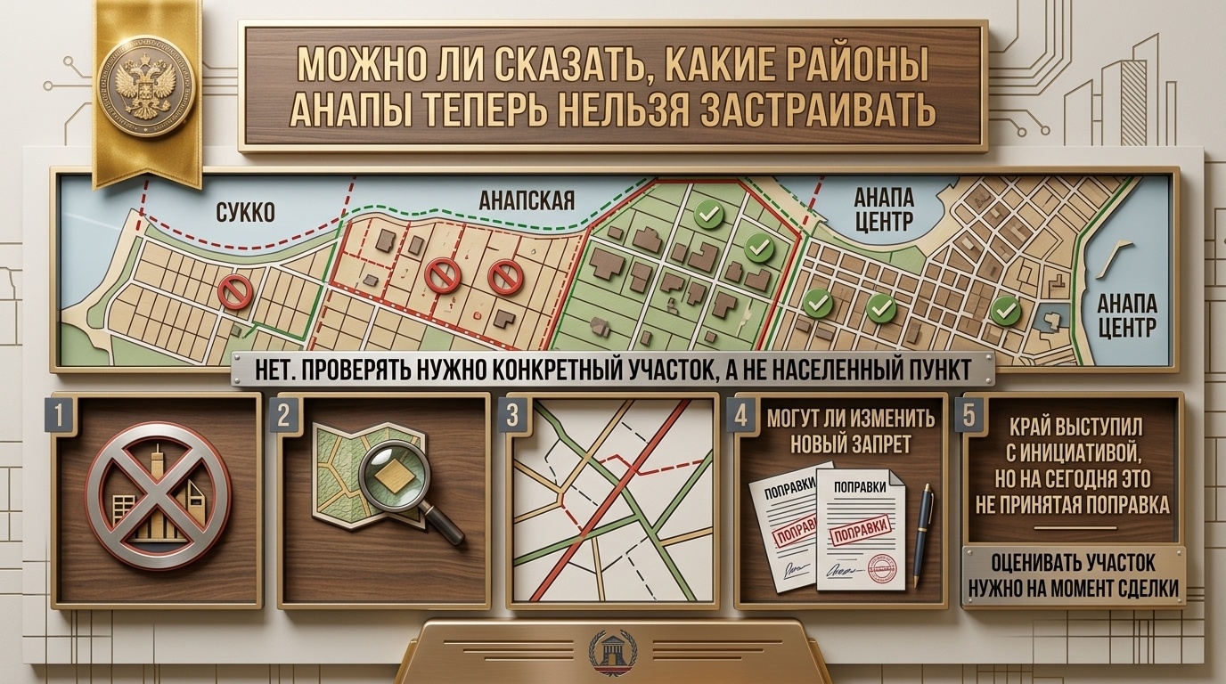 Зоны затопления и подтопления в Анапе: карта и ограничения