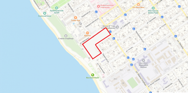 На Высоком берегу в Анапе возможно построят многоэтажки