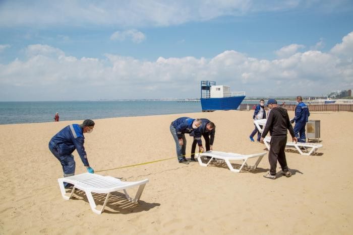 Социальная дистанция на пляже